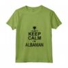 Donna Albania ALBANIAN Shqipe Kuq e Zi Kosova KEEP CALM Maglietta con Collo a V - Orgoglio Albanese e Bandiera - Acquista T-shirt Shoqata Shqiptare
