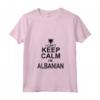 Donna Albania ALBANIAN Shqipe Kuq e Zi Kosova KEEP CALM Maglietta con Collo a V - Orgoglio Albanese e Bandiera - Acquista T-shirt Shoqata Shqiptare