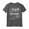 Ingegnere Energetico Job Label Skills Solving Coffee Beer Maglietta - Ideale per un Regalo Unico per Gli Ingegneri