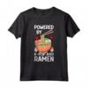 Maglietta Alimentato da Ramen e K-Pop Graphic per Ragazze Adolescenti - Abbigliamento Kawaii Kpop Giapponese e Coreano