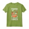Maglietta Alimentato da Ramen e K-Pop Graphic per Ragazze Adolescenti - Abbigliamento Kawaii Kpop Giapponese e Coreano