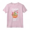 Maglietta Alimentato da Ramen e K-Pop Graphic per Ragazze Adolescenti - Abbigliamento Kawaii Kpop Giapponese e Coreano
