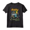 Happy Camper Camping Campfire Nature Tent - Maglietta per Amanti del Campeggio e della Natura - Ideale come Regalo di Natale o Compleanno
