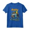 Happy Camper Camping Campfire Nature Tent - Maglietta per Amanti del Campeggio e della Natura - Ideale come Regalo di Natale o Compleanno