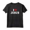 I Heart Love Jesus - T-shirt unisex con Design Grafico Religioso - Ideale per eventi religiosi e come Idea Regalo
