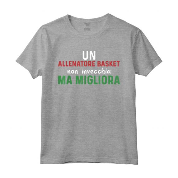 Divertente Regalo per Allenatori di Basket - Maglietta Leggera con Taglio Classico - Ideale per Uomini e Donne
