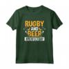 Rugby e Birra - Giorno Perfetto Tifoso di Rugby Papà Maglietta - Ideale per Amanti dello Sport di Squadra
