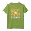 Rugby e Birra - Giorno Perfetto Tifoso di Rugby Papà Maglietta - Ideale per Amanti dello Sport di Squadra