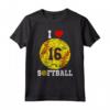 Softball Numero #16 - Softball Amante Regalo Vintage Retro Maglietta - Ideale per appassionati e giocatori di softball