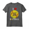 Softball Numero #16 - Softball Amante Regalo Vintage Retro Maglietta - Ideale per appassionati e giocatori di softball