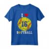 Softball Numero #16 - Softball Amante Regalo Vintage Retro Maglietta - Ideale per appassionati e giocatori di softball