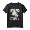 La boxe mi rende felice - Maglietta boxer per gli amanti dello sport - Ideale come regalo di Natale o compleanno