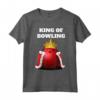 King of Bowling | Maglietta da bowling da uomo - Camicia da bowling per giocatori e appassionati di bowling