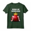 King of Bowling | Maglietta da bowling da uomo - Camicia da bowling per giocatori e appassionati di bowling