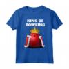 King of Bowling | Maglietta da bowling da uomo - Camicia da bowling per giocatori e appassionati di bowling