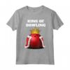 King of Bowling | Maglietta da bowling da uomo - Camicia da bowling per giocatori e appassionati di bowling