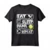 EAT SLEEP PADEL REPEAT - Maglietta da Padel Indoor per Giocatori e Appassionati - Ideale per Club di Padel