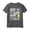 EAT SLEEP PADEL REPEAT - Maglietta da Padel Indoor per Giocatori e Appassionati - Ideale per Club di Padel