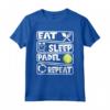 EAT SLEEP PADEL REPEAT - Maglietta da Padel Indoor per Giocatori e Appassionati - Ideale per Club di Padel