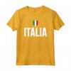 Italia Scudetto Tricolore Bandiera Italiana Maglietta - Forza Azzurri - Leggera e Taglio Classico