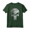 Officially Licensed Punisher Skull Symbol Distressed Maglietta by HapTiger - Edgy Apparel for Fans
