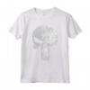 Officially Licensed Punisher Skull Symbol Distressed Maglietta by HapTiger - Edgy Apparel for Fans