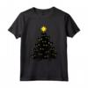 Albero della decorazione dei gatti neri di Natale divertente - T-shirt Uomo/Donna - Regalo di Natale Unico e Divertente per Tutta la Famiglia