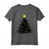 Albero della decorazione dei gatti neri di Natale divertente - T-shirt Uomo/Donna - Regalo di Natale Unico e Divertente per Tutta la Famiglia