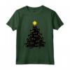 Albero della decorazione dei gatti neri di Natale divertente - T-shirt Uomo/Donna - Regalo di Natale Unico e Divertente per Tutta la Famiglia