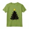 Albero della decorazione dei gatti neri di Natale divertente - T-shirt Uomo/Donna - Regalo di Natale Unico e Divertente per Tutta la Famiglia