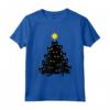 Albero della decorazione dei gatti neri di Natale divertente - T-shirt Uomo/Donna - Regalo di Natale Unico e Divertente per Tutta la Famiglia