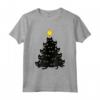 Albero della decorazione dei gatti neri di Natale divertente - T-shirt Uomo/Donna - Regalo di Natale Unico e Divertente per Tutta la Famiglia
