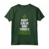 Keep Calm And Smoke Weed - Foglia di Marijuana Maglietta Divertente per Uomini e Donne - Ideale come Regalo per Amanti dell'Erba