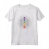 Fiore della Vita con Simboli dei Chakra - Maglietta di Geometria Sacra per Yoga e Meditazione - Equilibrio e Armonia