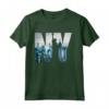 New York City Skyline T-shirt - Graphic Tee with Statue of Liberty - I Love New York Souvenir Shirt
