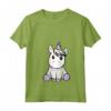 Donna Unicorno - Dolce Unicorno Si Siede Intorno - Maglietta con Collo a V - Ideale per Compleanno o Natale