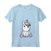 Donna Unicorno - Dolce Unicorno Si Siede Intorno - Maglietta con Collo a V - Ideale per Compleanno o Natale