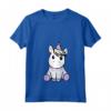 Donna Unicorno - Dolce Unicorno Si Siede Intorno - Maglietta con Collo a V - Ideale per Compleanno o Natale
