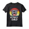 Pitbull Dad Sunset Retro Pittie Pitty Pet Dog Owner Men Gift Maglietta - Unique Tee for Pitbull Lovers and Owners - Ideal Gift for Dog Moms and Dads