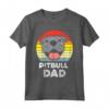 Pitbull Dad Sunset Retro Pittie Pitty Pet Dog Owner Men Gift Maglietta - Unique Tee for Pitbull Lovers and Owners - Ideal Gift for Dog Moms and Dads