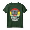 Pitbull Dad Sunset Retro Pittie Pitty Pet Dog Owner Men Gift Maglietta - Unique Tee for Pitbull Lovers and Owners - Ideal Gift for Dog Moms and Dads