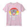 Pitbull Dad Sunset Retro Pittie Pitty Pet Dog Owner Men Gift Maglietta - Unique Tee for Pitbull Lovers and Owners - Ideal Gift for Dog Moms and Dads