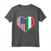 Stati Uniti Italia Cuore - Bandiere Internazionali Colori Maglietta - Ideale per Festa della Mamma, Festa del Papà, Compleanni o Pensionamento