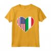 Stati Uniti Italia Cuore - Bandiere Internazionali Colori Maglietta - Ideale per Festa della Mamma, Festa del Papà, Compleanni o Pensionamento