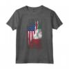 USA Italia Bandiere Vintage - Stati Uniti d'America e Bandiera Italiana Maglietta - Regalo per Italiani e Americani - Mostra le Tue Origini con Stile