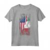 USA Italia Bandiere Vintage - Stati Uniti d'America e Bandiera Italiana Maglietta - Regalo per Italiani e Americani - Mostra le Tue Origini con Stile