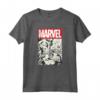 HapTiger Comic Cover With Spider-Man, Captain America, Hulk - Official Marvel Superhero T-Shirt - Authentic Merchandise for Fans