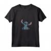 HapTiger Lilo & Stitch Watercolor Of Stitch Maglietta con Collo a V - Official Disney Shirt for Fans of Experiment 626