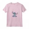 HapTiger Lilo & Stitch Watercolor Of Stitch Maglietta con Collo a V - Official Disney Shirt for Fans of Experiment 626