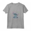 HapTiger Lilo & Stitch Watercolor Of Stitch Maglietta con Collo a V - Official Disney Shirt for Fans of Experiment 626